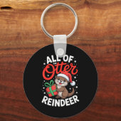 All Of The Otter Reindeer, Sea Otter Christmas Paj Sleutelhanger (Voorkant)