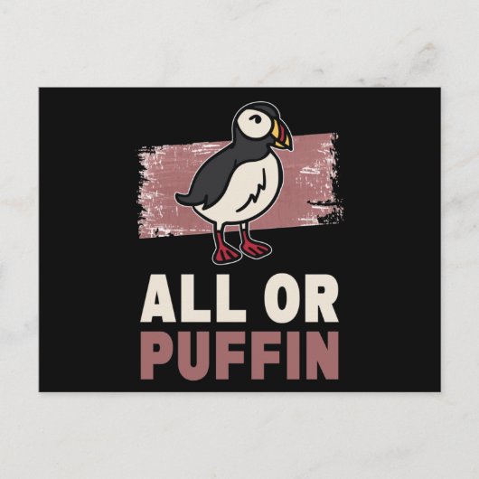 All Or Puffin Puffin Briefkaart (Voorkant)