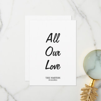 All Our Love Dankkaart - Eenzijdig voor notities