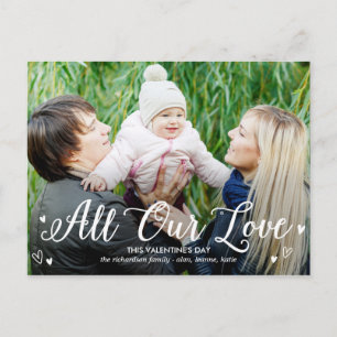 All Our Love Valentijnsdag Post Kaart