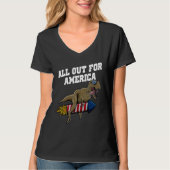 All Out for America 4th of July Independence Fourt T-shirt (Voorkant)