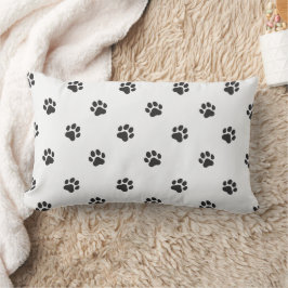 All Over Animal Paw Print Black and White Kussen