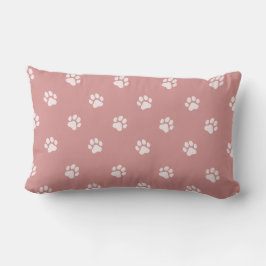 All Over Animal Paw Print Blush Pink Kussen