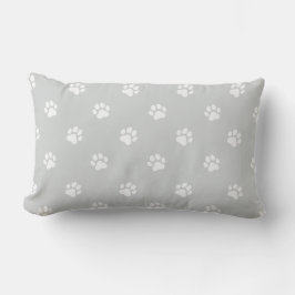 All Over Animal Paw Print Grey Kussen