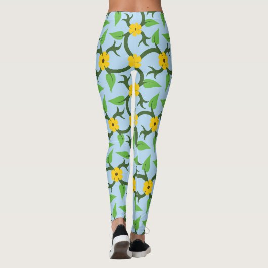 All over bloemenprint leggings (Achterkant)