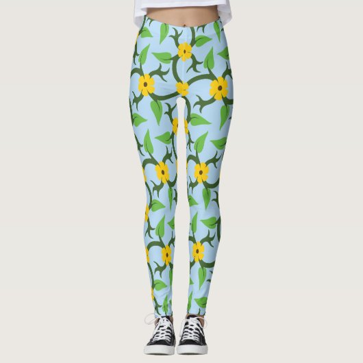 All over bloemenprint leggings (Voorkant)