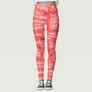 All Over Gedrukte Kerstleggings Leggings