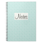 all-over harten design wit op blauw notitieboek (Voorkant)