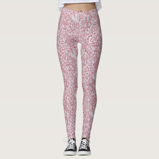 All-over Heart Design Leggings (Voorkant)
