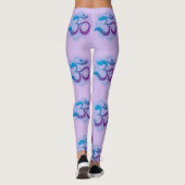 All-over Herhaal Om Mandala - Lavendel Leggings (Achterkant)