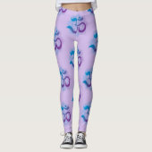 All-over Herhaal Om Mandala - Lavendel Leggings (Voorkant)