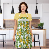 All-over het Patroon van Lemons Gepersonaliseerde  Schort