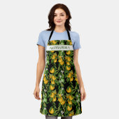 All-over het Patroon van Lemons Gepersonaliseerde  Schort (Gedragen)