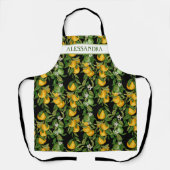 All-over het Patroon van Lemons Gepersonaliseerde  Schort (Voorkant)