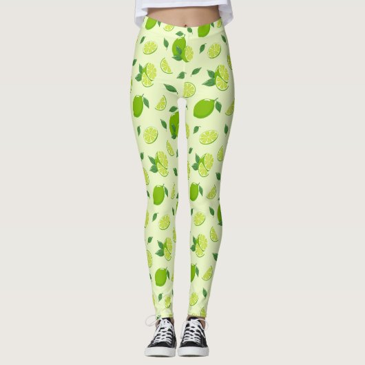 All-Over Lemon Print Leggings (Voorkant)