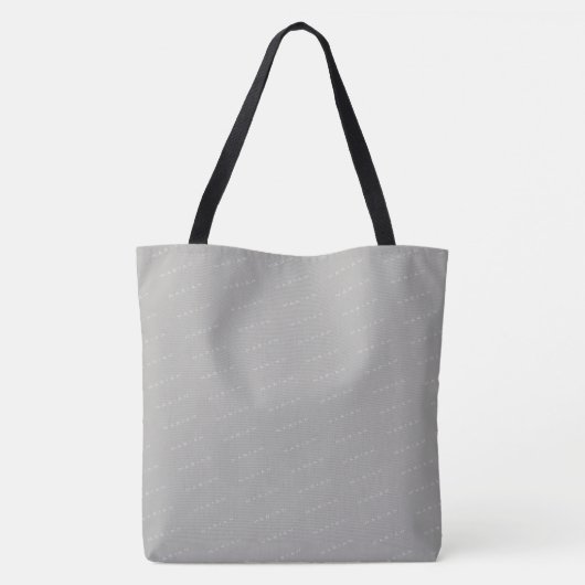 All-over-muzikale, moderne black tote bag (Achterkant)