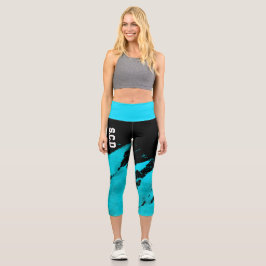 All Over Print Aangepaste Capri Leggings Brushy Cy