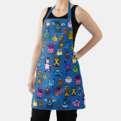 All-Over Print Apron - Blue (Adult) Schort (Insitu)