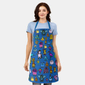 All-Over Print Apron - Blue (Adult) Schort (Gedragen)