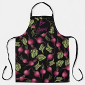 All-Over Print Apron Bon Appétit con rábano Schort (Voorkant)
