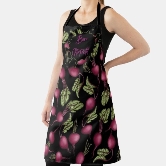 All-Over Print Apron Bon Appétit con rábano Schort (Insitu)