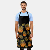 All-Over Print Apron Citrouille Avec tournesol Schort (Gedragen)