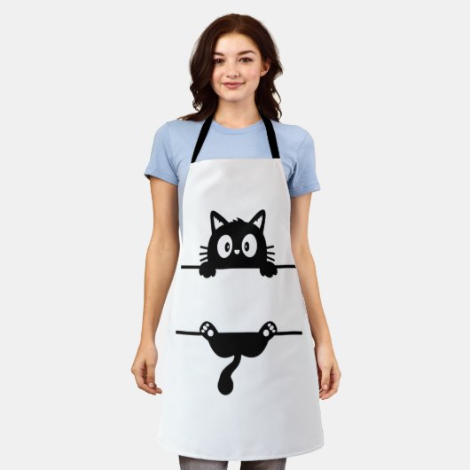 All-Over Print Apron ,cute cat design Schort (Gedragen)