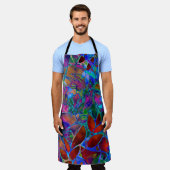 All-over Print Apron Floral Abstract Glas in lood Schort (Gedragen)