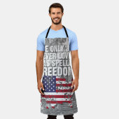 All-Over Print Apron – Freedom Job Schort (Gedragen)
