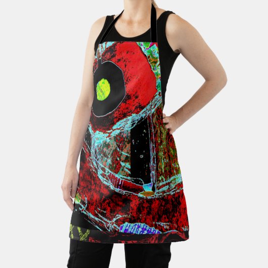 All-Over Print Apron - Frequency Serpent Abstract Schort (Insitu)