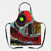 All-Over Print Apron - Frequency Serpent Abstract Schort (Voorkant)