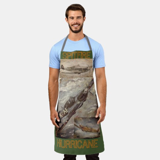 All-over Print Apron, groot Apron Schort (Gedragen)
