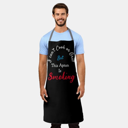 All-over Print Apron, groot Apron Schort (Gedragen)