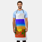 All-over Print Apron, groot Schort (Gedragen)