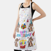 All Over Print Apron Happy Birthday Monkey Schort (Insitu)