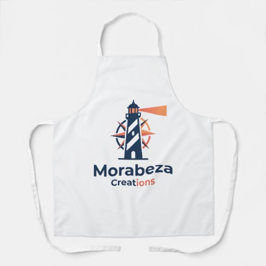 All-Over Print Apron Island Light: Morabeza Compas Schort (Voorkant)