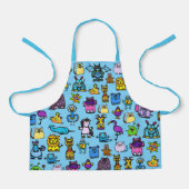 All-Over Print Apron - Light Blue Schort (Voorkant)