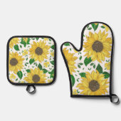 All-Over Print Apron, Medium 26"x30 Ovenwant & Pannenlap Set (Voorkant)