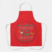 All-Over Print Apron, Medium Christmas Schort (Voorkant)