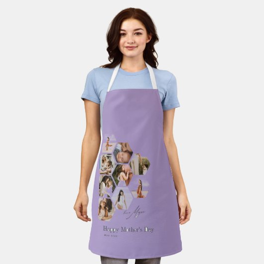 All-over Print Apron, medium Schort (Gedragen)