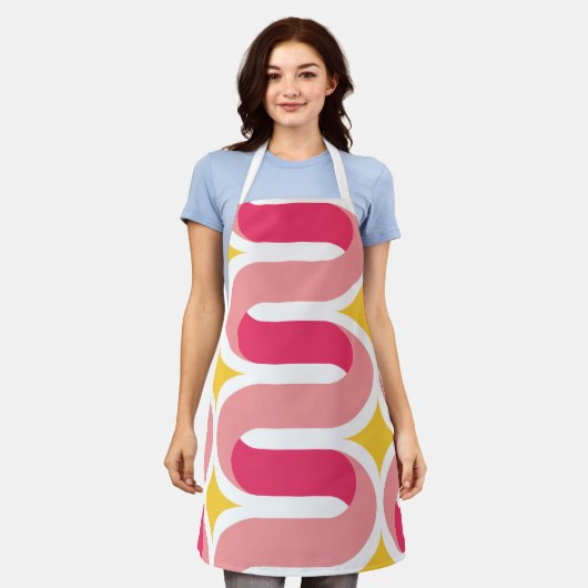 All-over Print Apron, medium Schort (Gedragen)