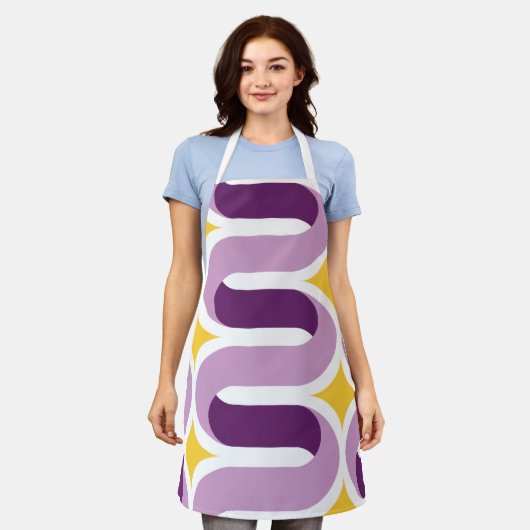 All-over Print Apron, medium Schort (Gedragen)