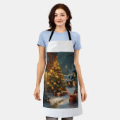 All-over Print Apron, medium Schort (Gedragen)