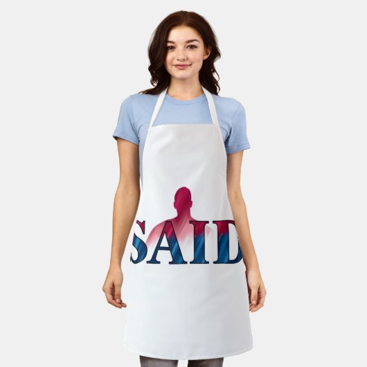 All-over Print Apron, medium Schort (Gedragen)