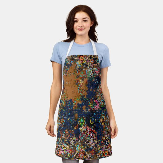 All-over Print Apron, medium Schort (Gedragen)