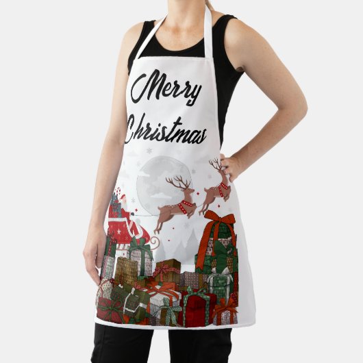 All-Over Print Apron, Medium Schort (Insitu)