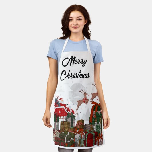 All-Over Print Apron, Medium Schort (Gedragen)
