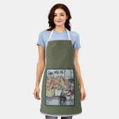 All-over Print Apron, medium Schort (Gedragen)