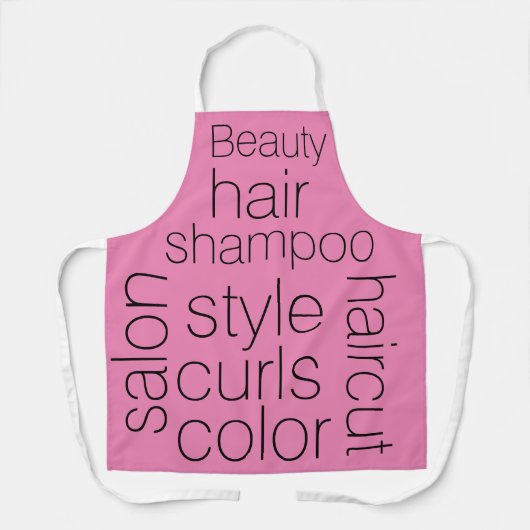 All-over Print Apron, middelgrote haarsalon, pron Schort (Voorkant)
