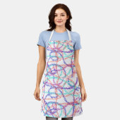 All-over Print Apron, middelmatig gekleurd patroon Schort (Gedragen)
